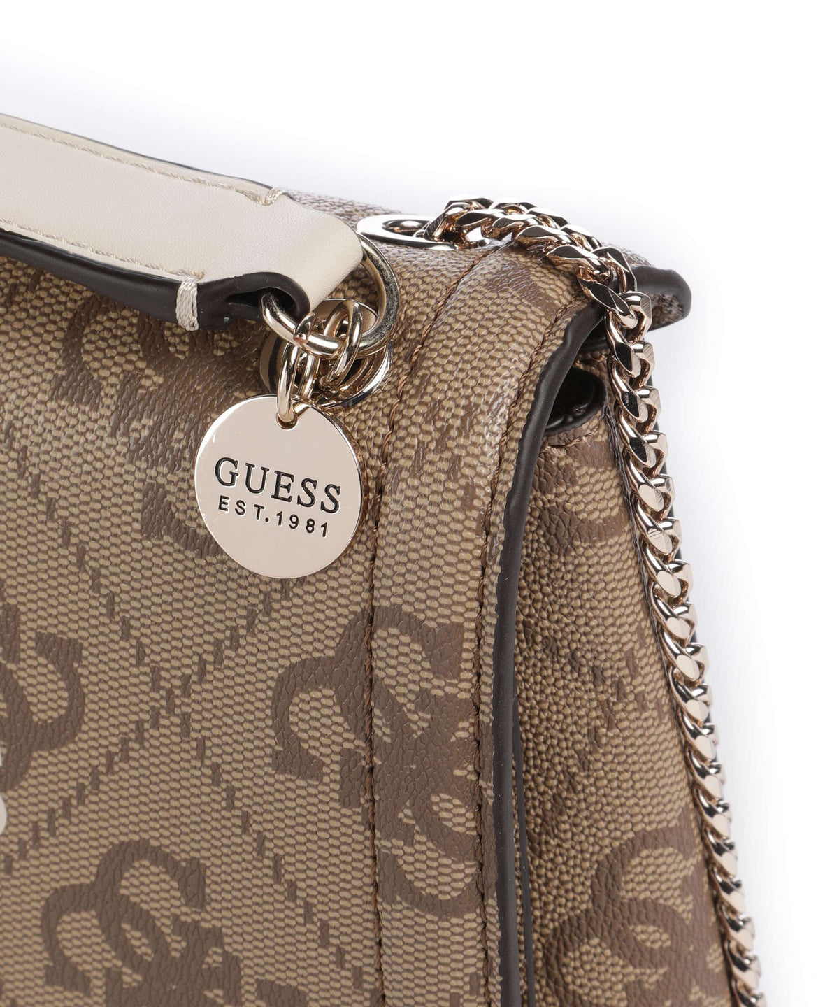 Guess Noelle 4G Logo Shoulder bag latte logo