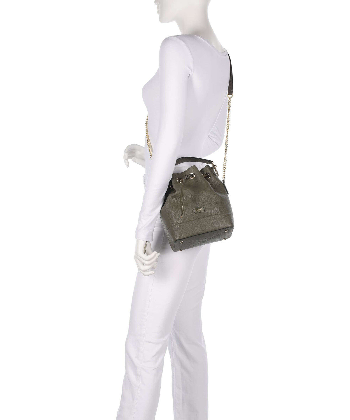 Lancel Ninon S Bucket bag dark khaki