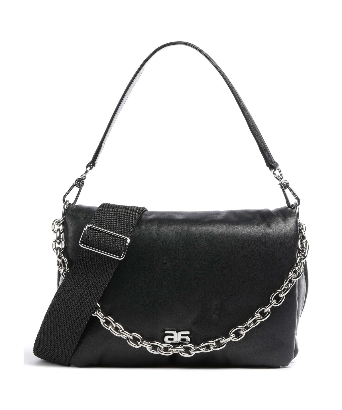 Abro Piuma_Lucido Puffer Shoulder bag black/nickel
