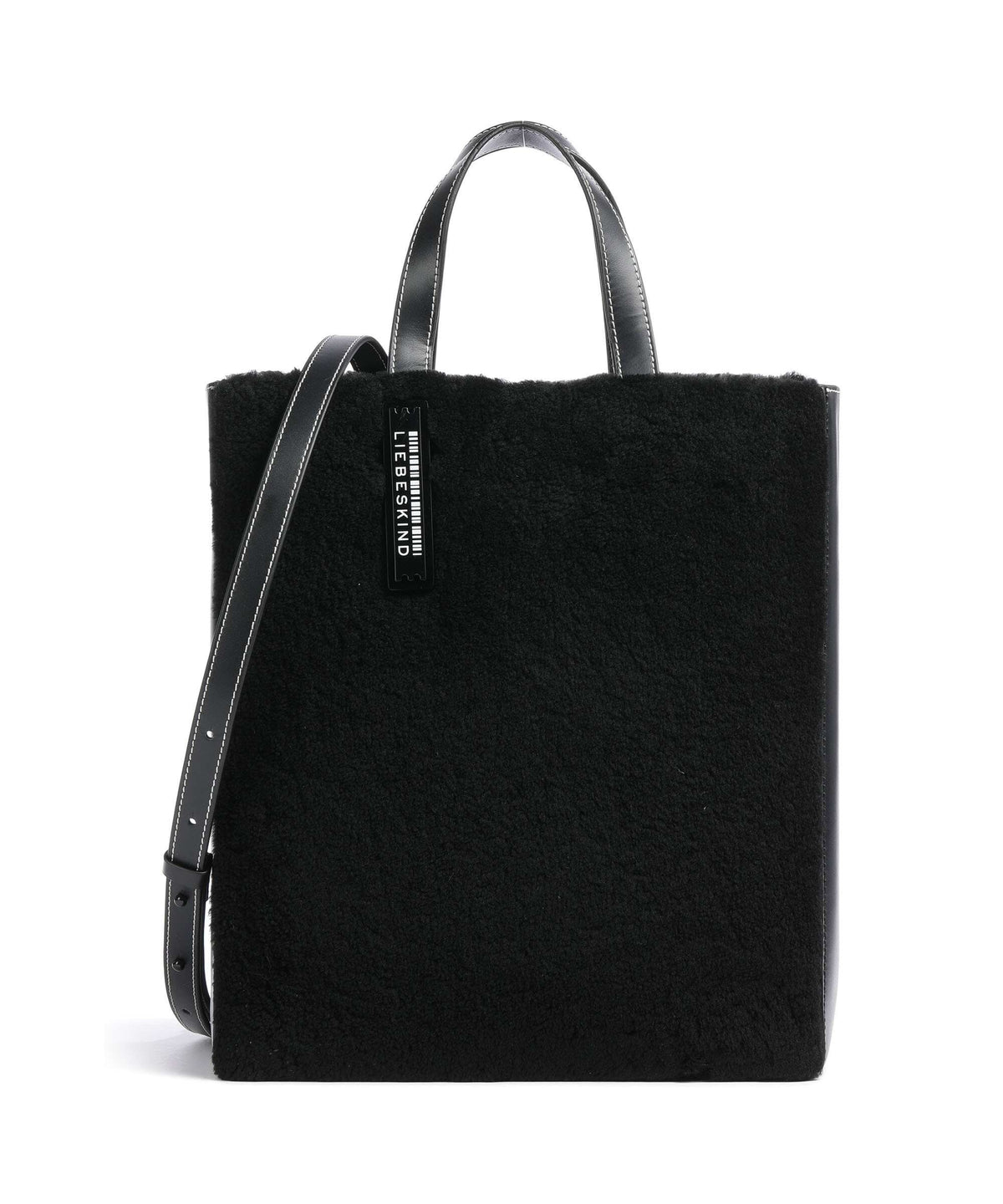 Liebeskind Paper Bag Shearling M Handbag black