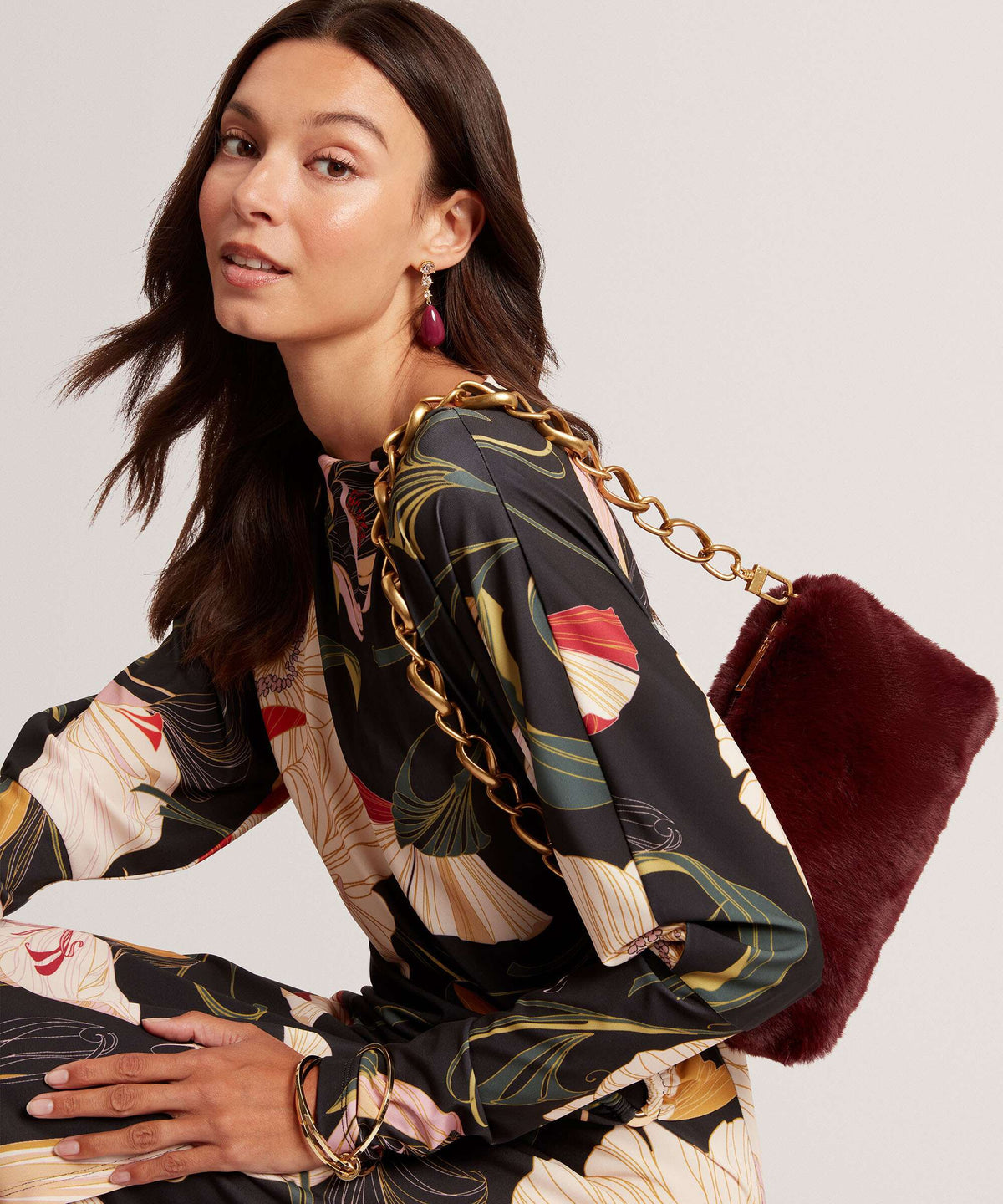 Ted Baker Cuddles Shoulder bag wine