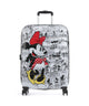 American Tourister Wavebreaker Disney Resväska med 4 hjul minnie comics/white