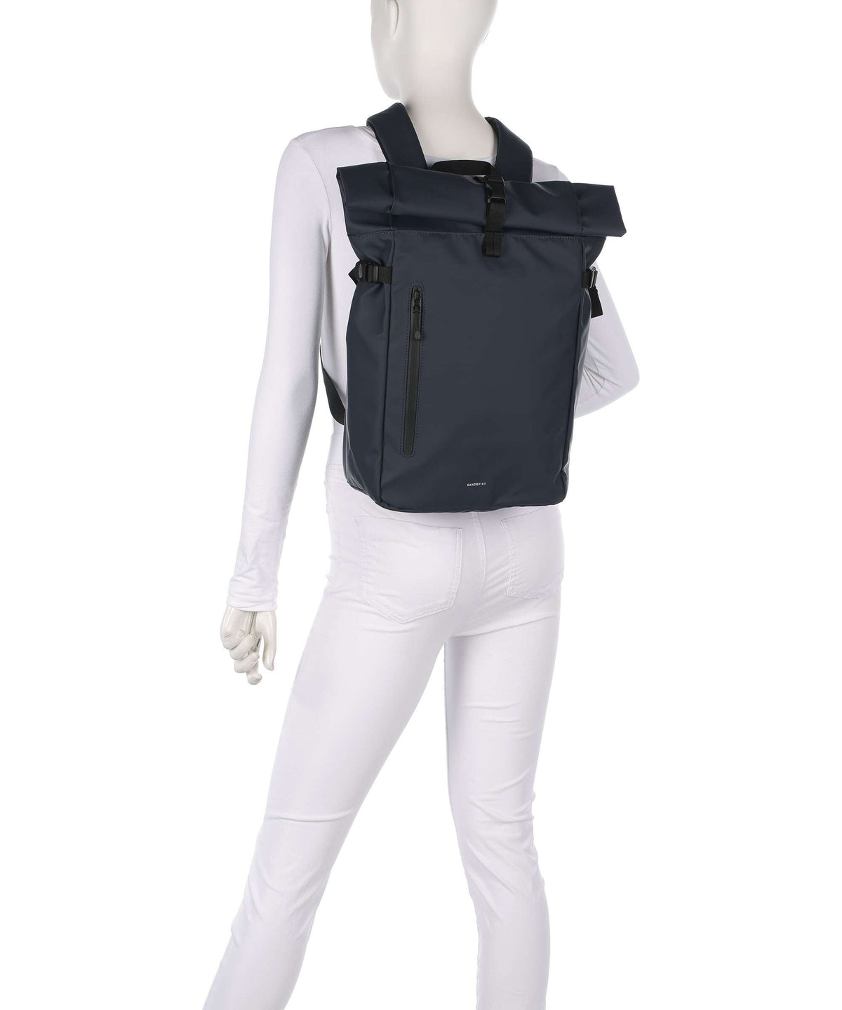Sandqvist Stream M Rolltop backpack navy