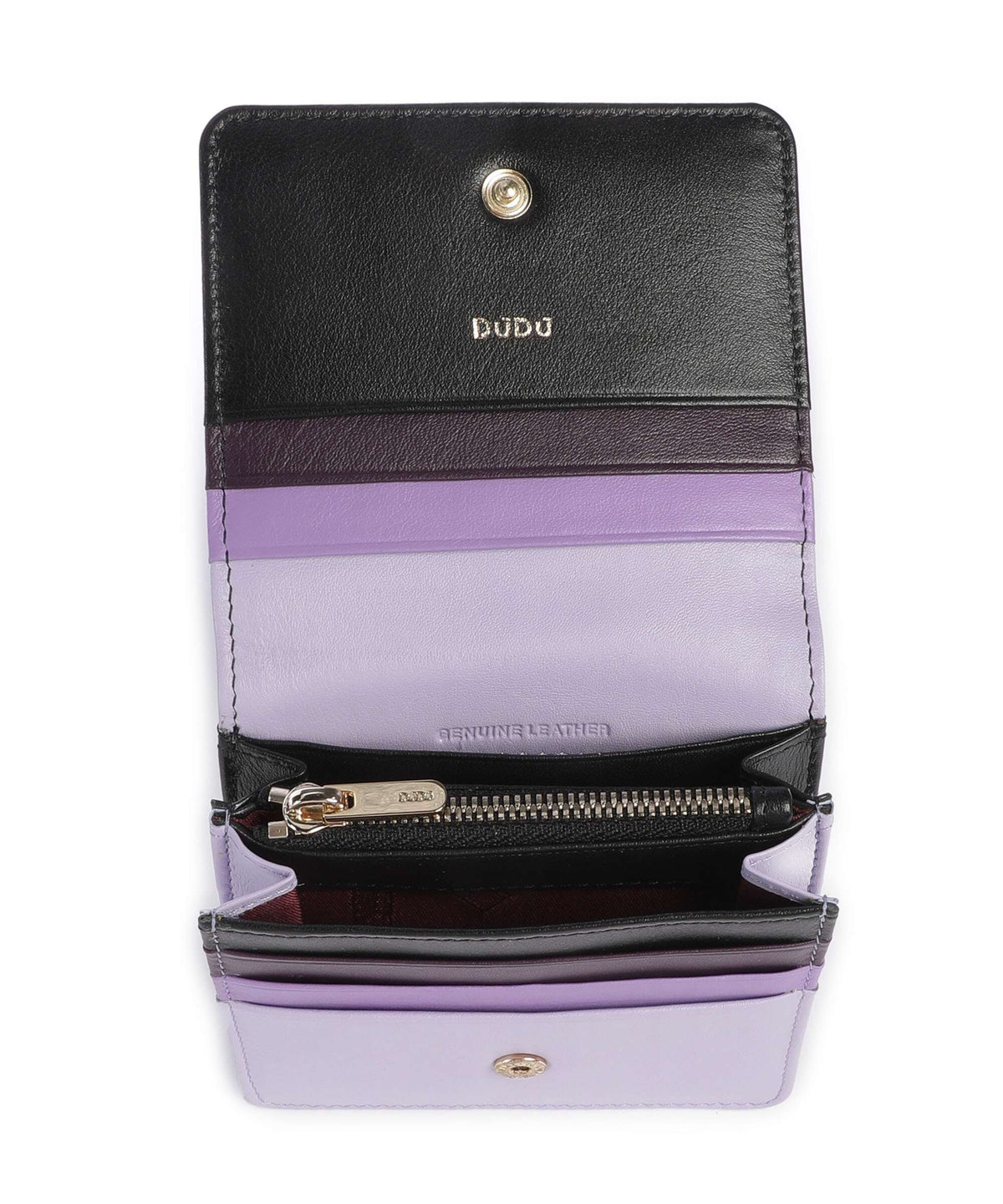 DuDu Bags Flores RFID Wallet black lavender