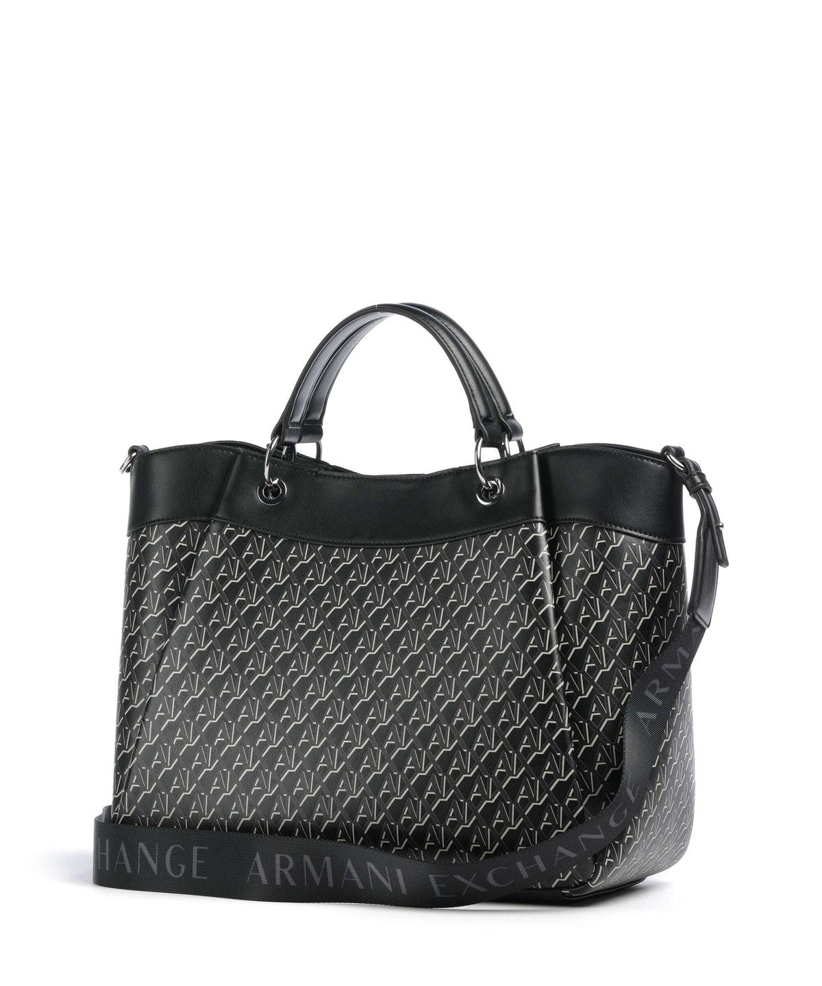 Armani Exchange Wave Monogram L Handbag black