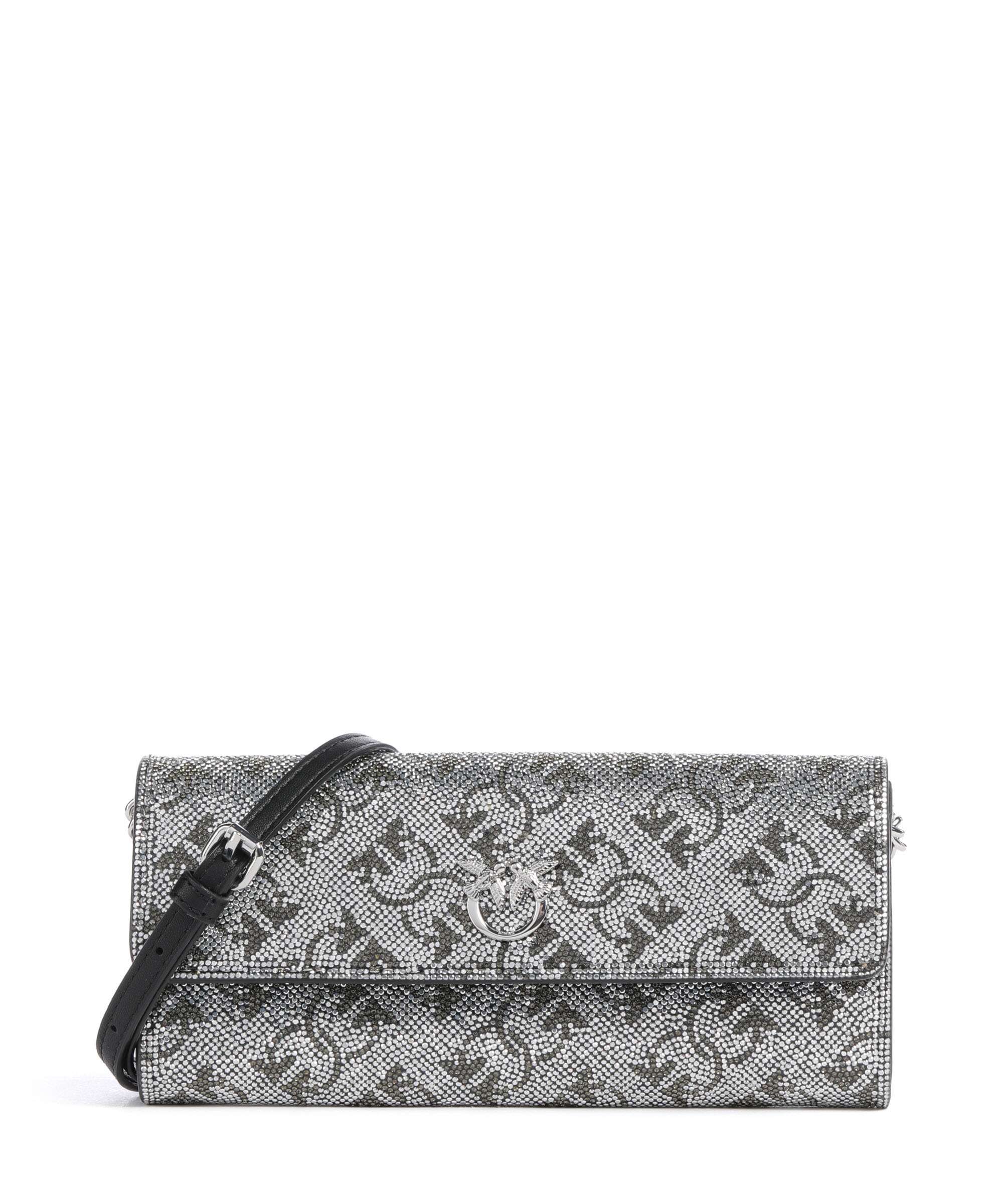 Pinko Love Tiny Birds Crossbody bag argento/nickel lucido