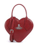 Vivienne Westwood Josephine Heart Embossed Croc Mini Handväskor red