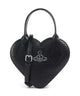 Vivienne Westwood Josephine Heart Embossed Croc Mini Handväskor black