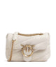 Pinko Love Puff Baby Axelremsväska bianco seta/antique gold
