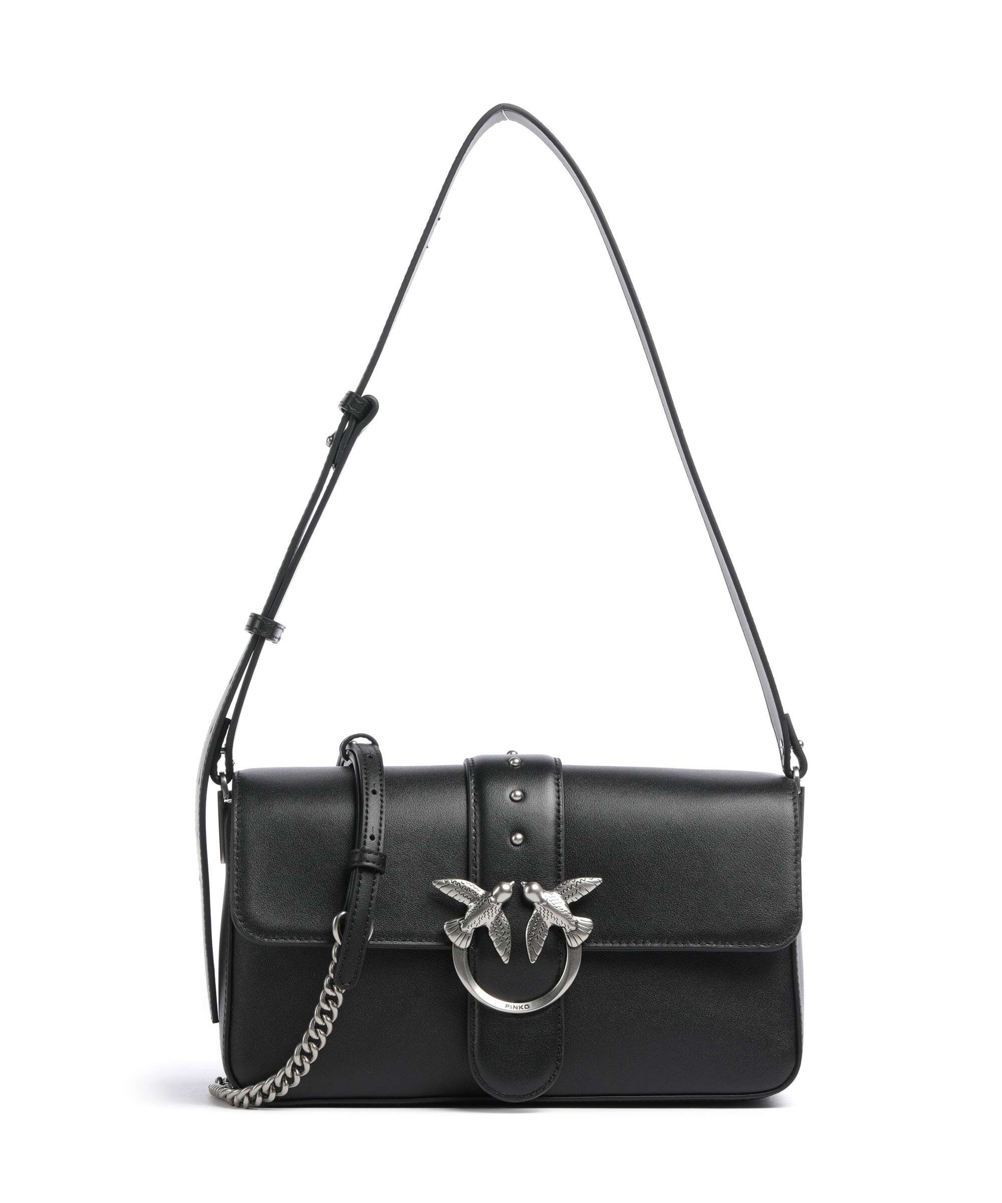 Pinko Love One Classic Slouchy Shoulder bag nero/old silver