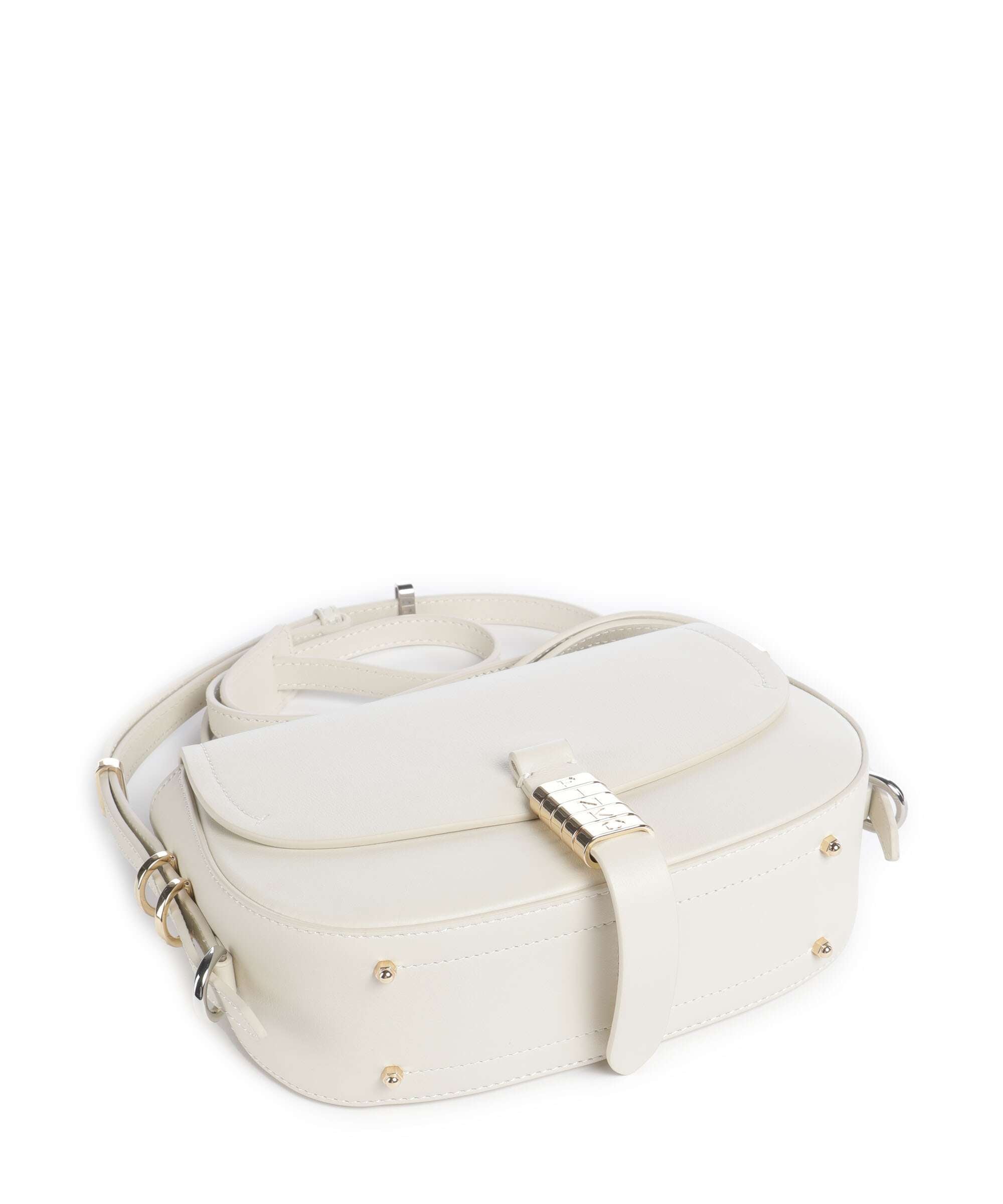 Pinko Saddle Mini Crossbody bag bianco seta/gold/nike