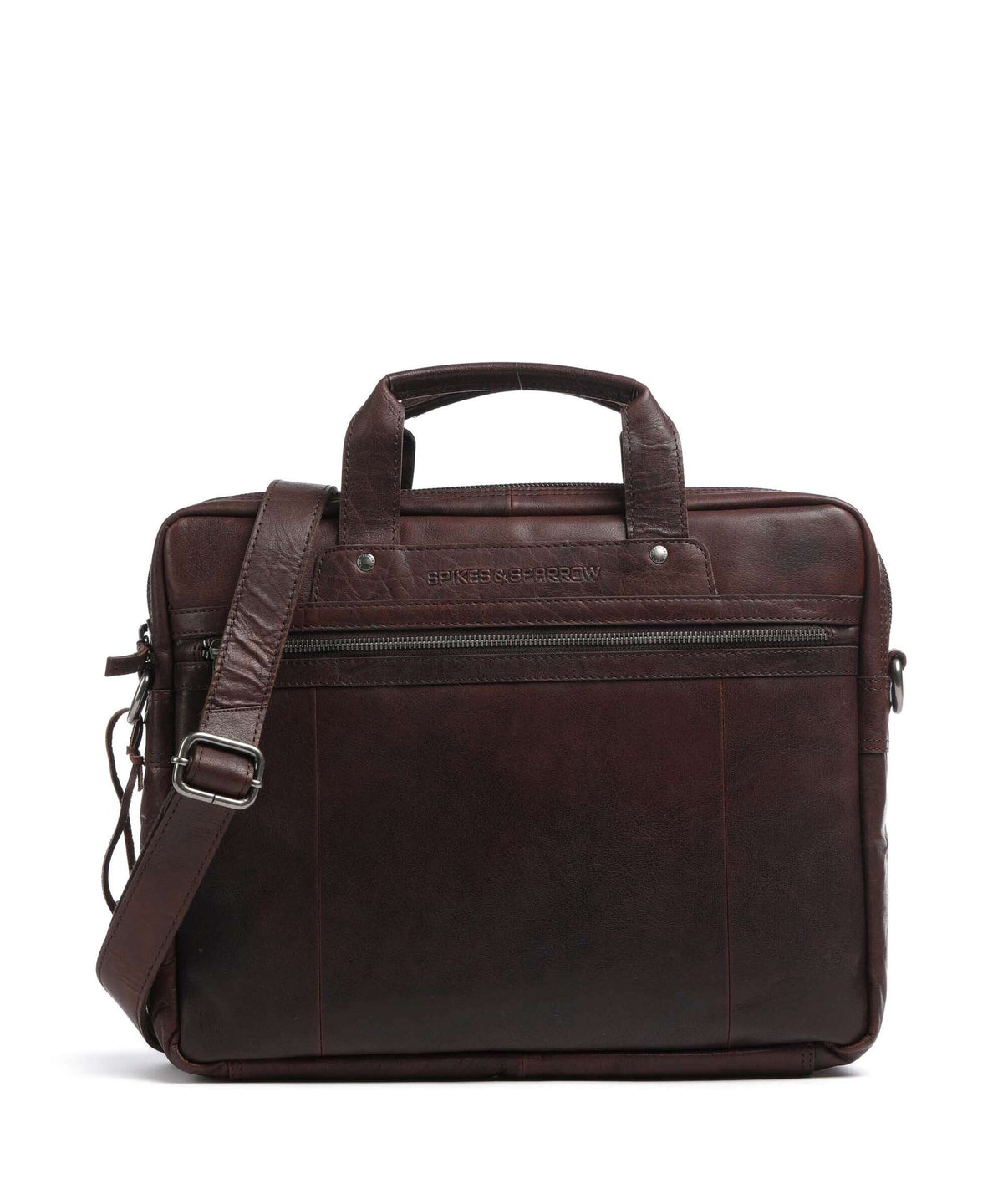 Spikes & Sparrow Bronco Briefcase dark brown
