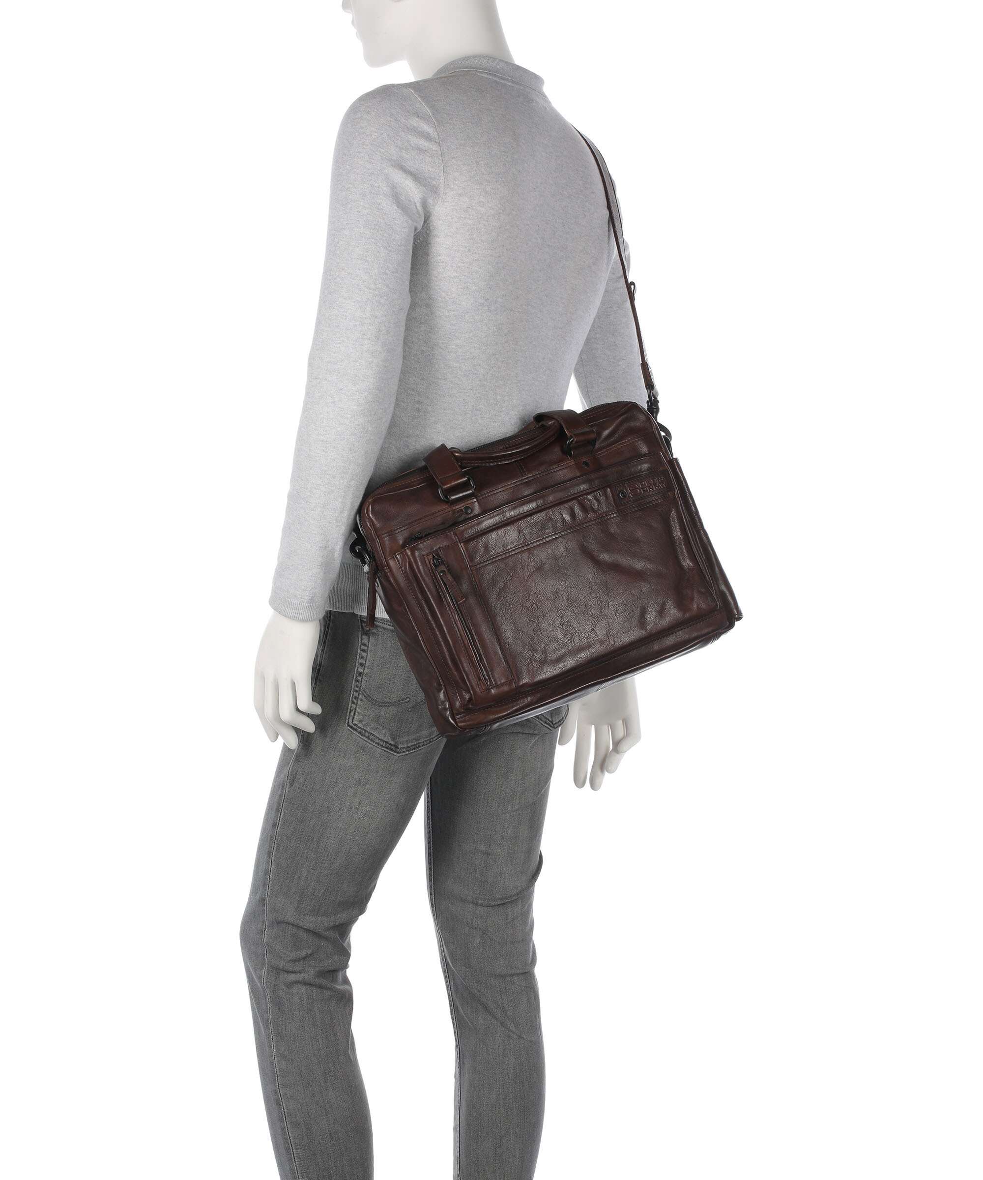 Spikes & Sparrow Apache Brutus Briefcase braun