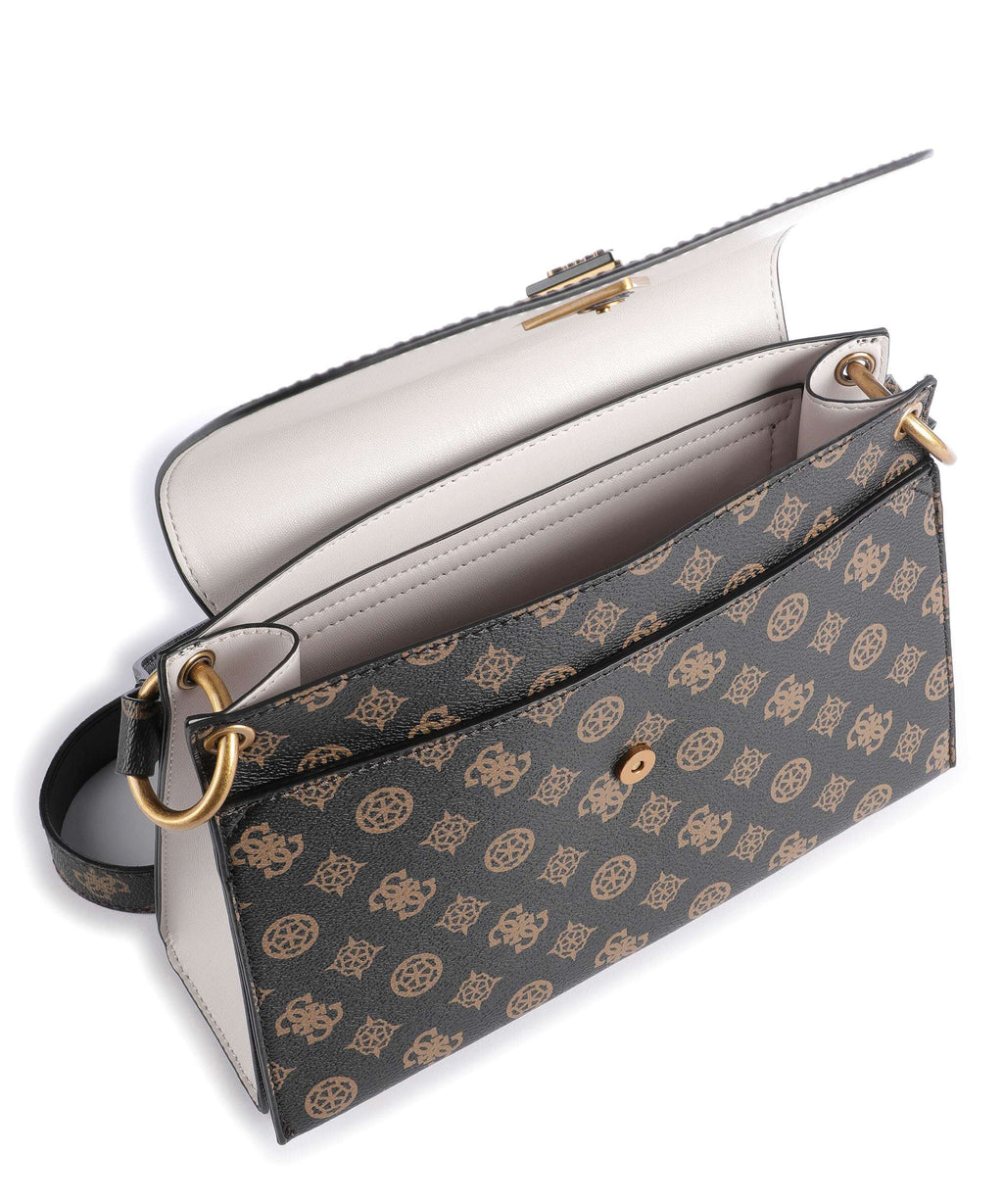 Guess Basilea Crossbody bag mocha logo