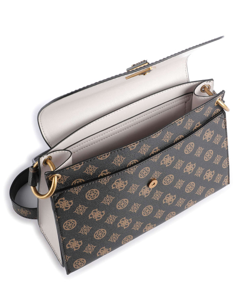 Guess Basilea Crossbody bag mocha logo