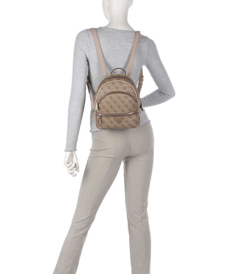 Guess Manhattan Backpack latte logo