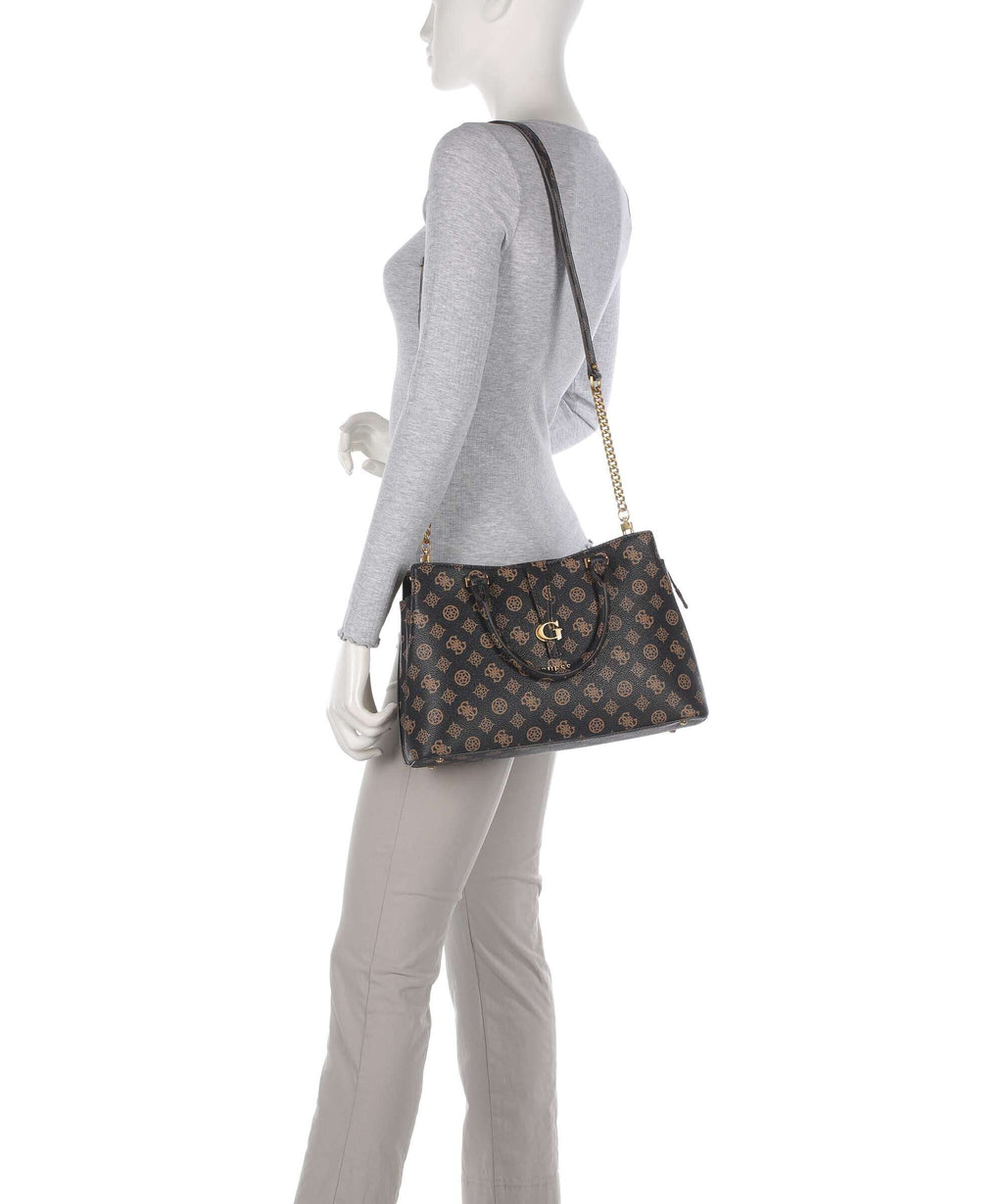 Guess Kuba Handbag mocha logo