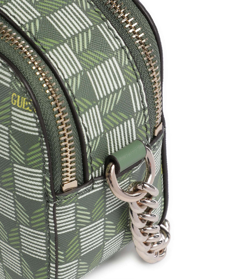 Guess G Wave Crossbody bag green logo