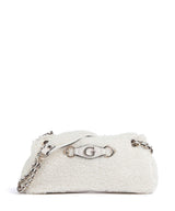 Guess Aslia Shearling Axelremsväska white