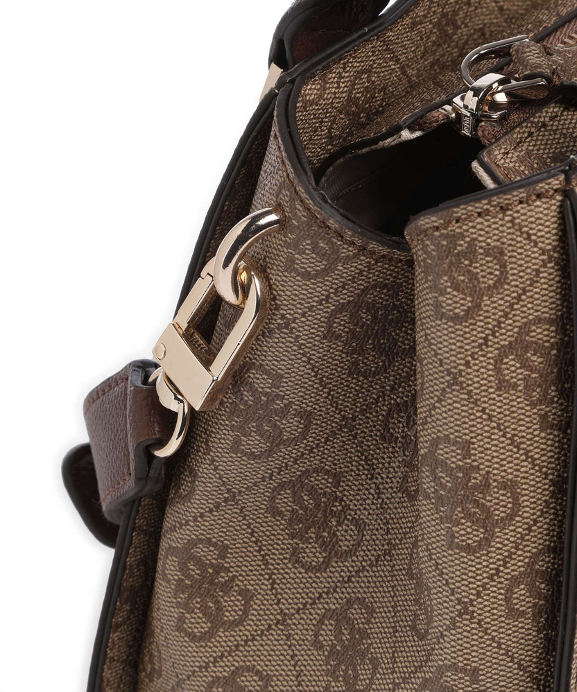 Guess Noelle 4G Basique Logo Handbag latte logo/brown