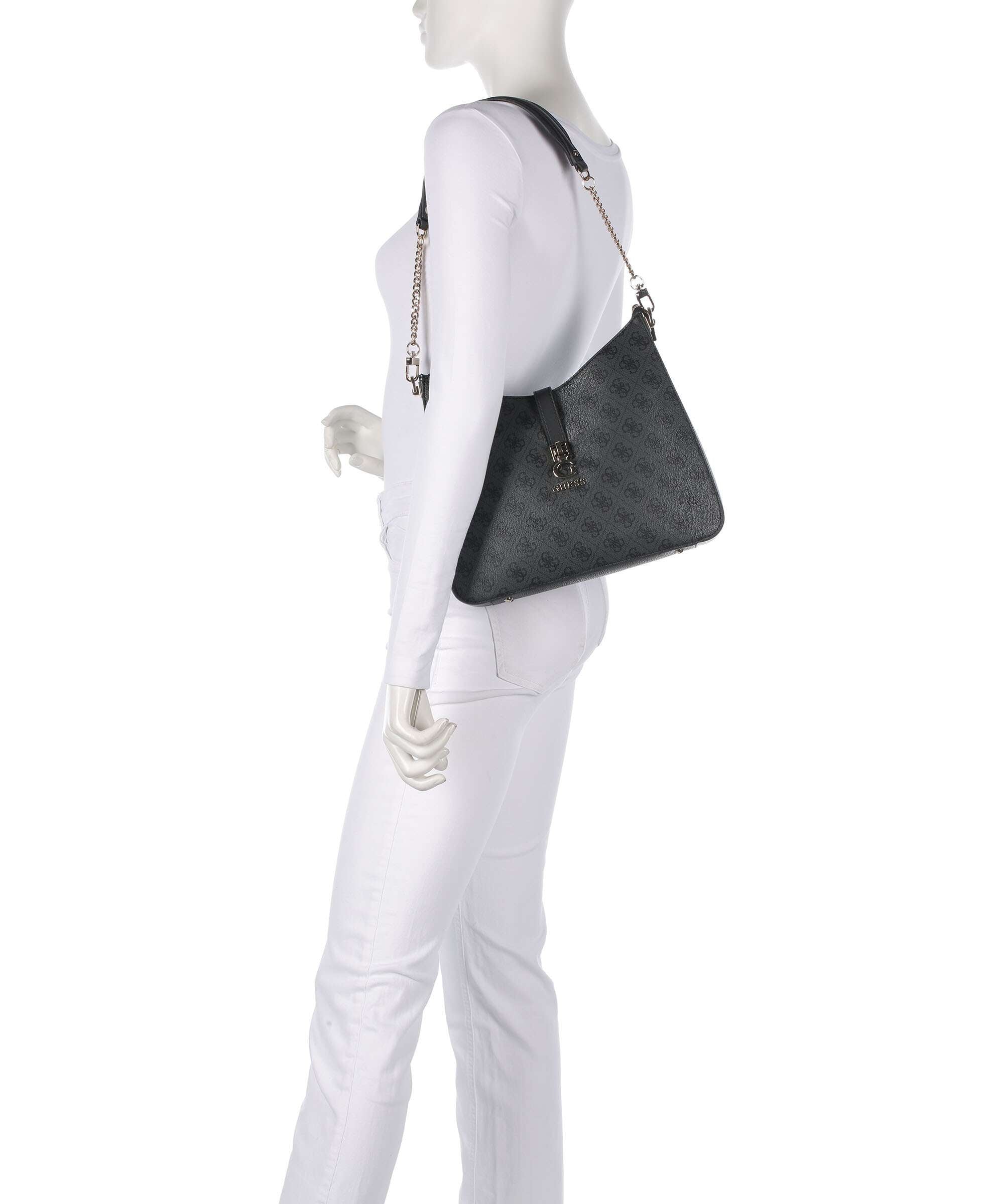Guess Zamira Shoulder bag coal logo