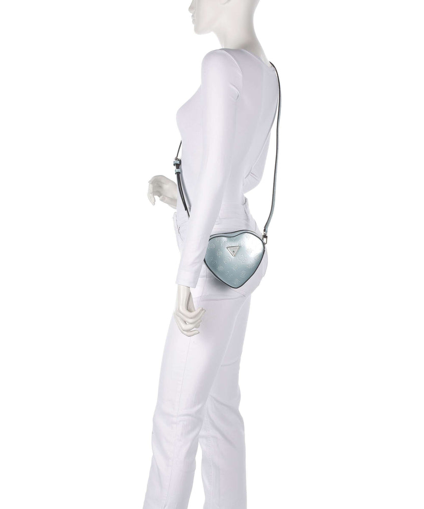 Guess Arnela Crossbody bag powder blue logo