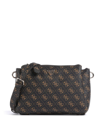 Guess Noelle Q Logo Crossover väska brown logo