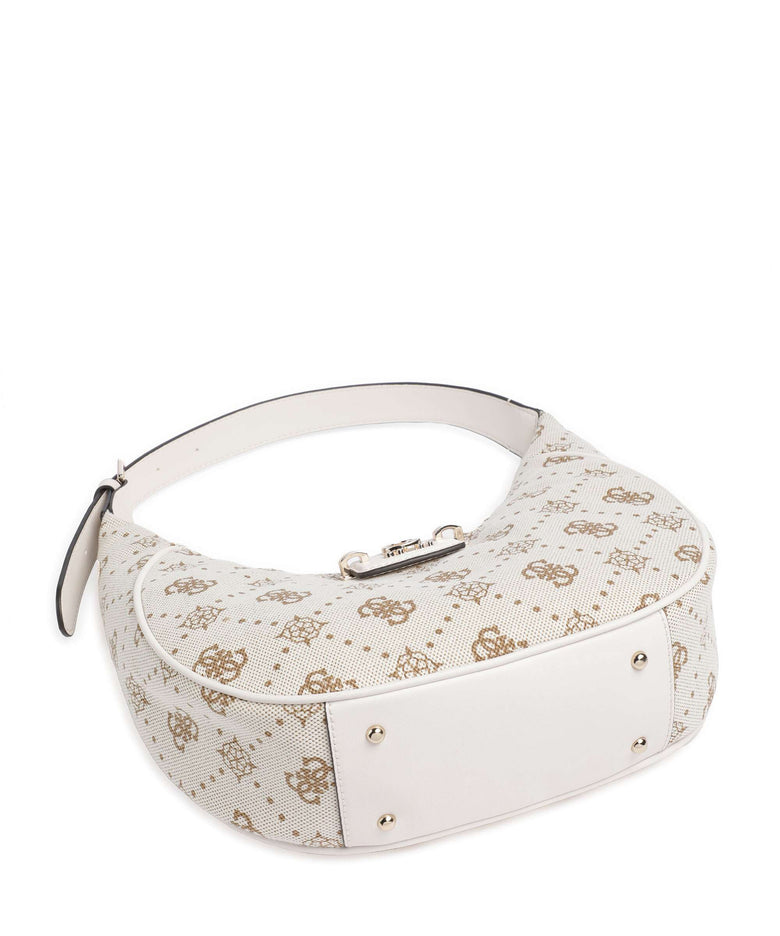 Guess Neda 4G Peony Logo Hobo bag offwhite logo