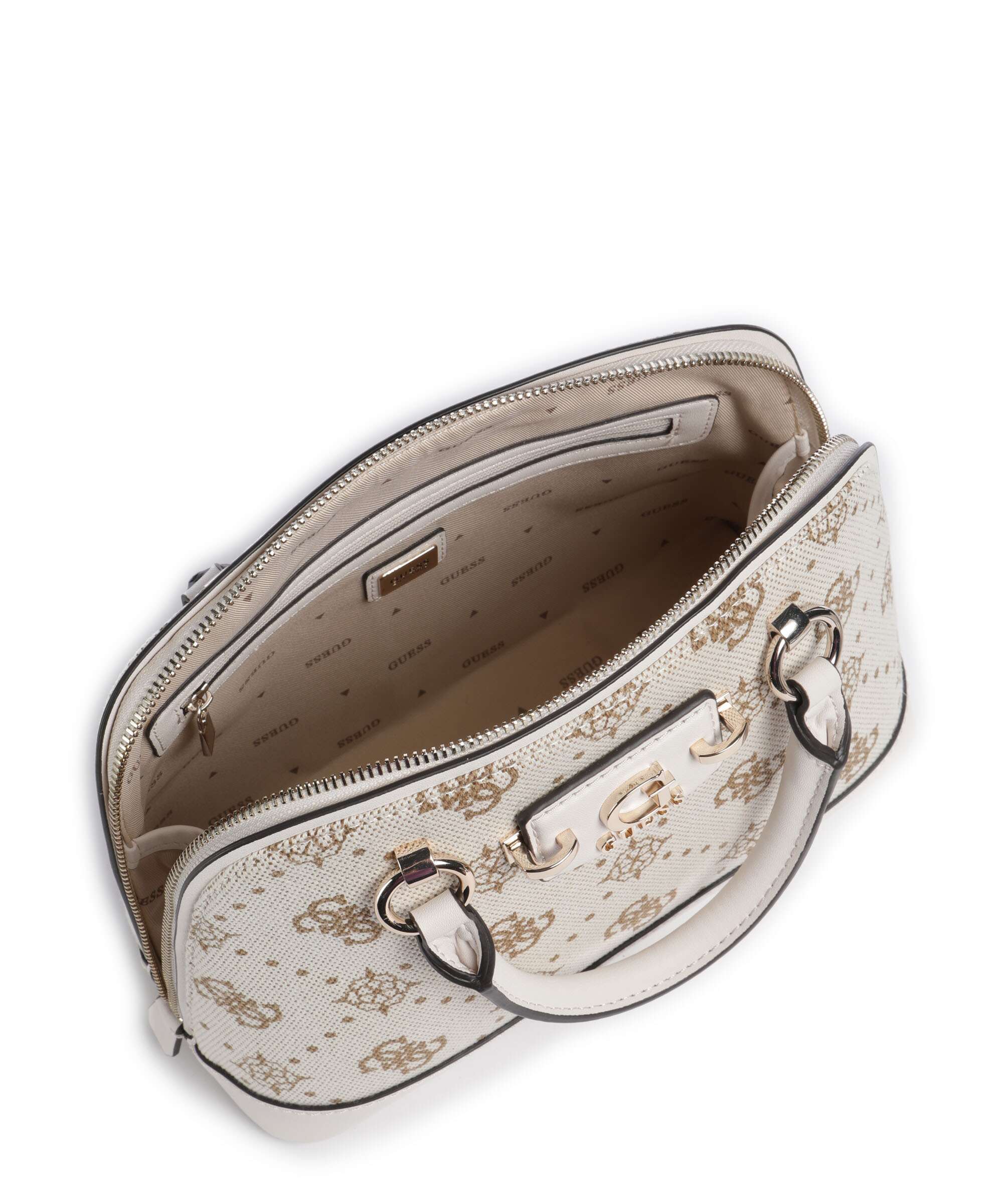 Guess Neda 4G Peony Logo Handbag offwhite logo
