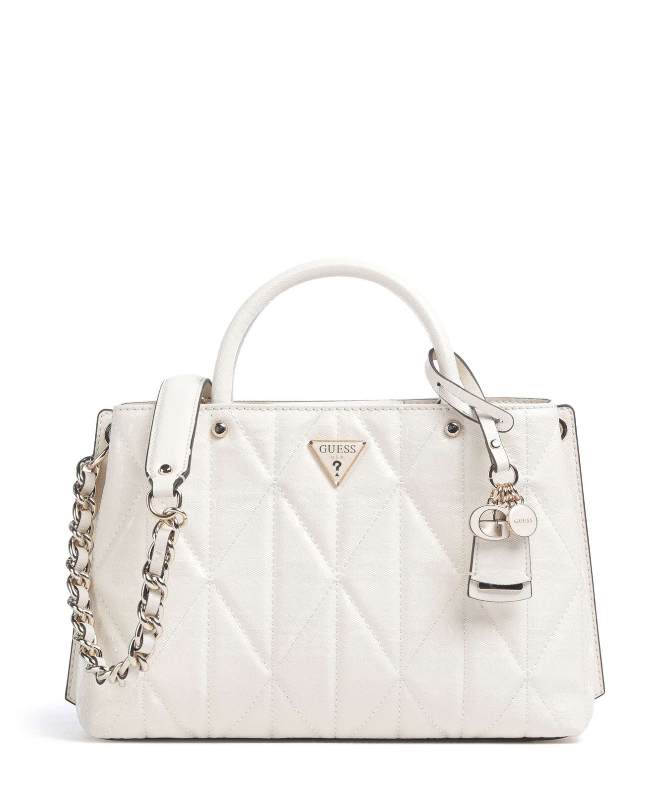 Guess Aldina G-Shine Handbag offwhite
