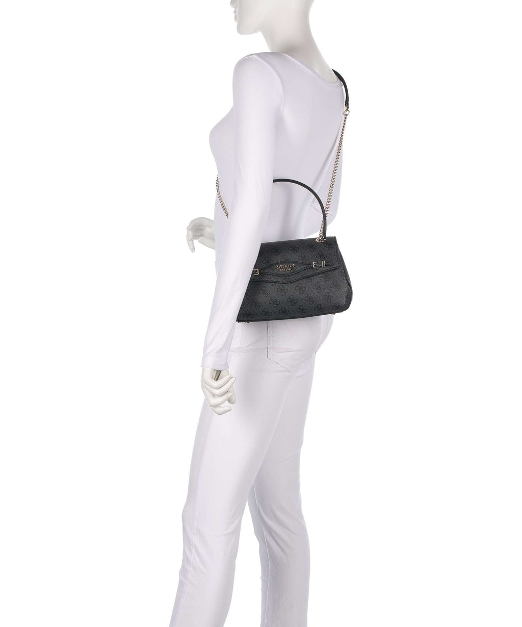 Guess Katya 4G Logo Shoulder bag coal logo