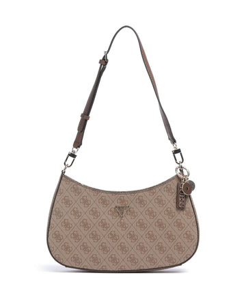 Guess Noelle Axelremsväska latte logo/brown
