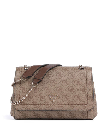 Guess Noelle Axelremsväska latte logo/brown