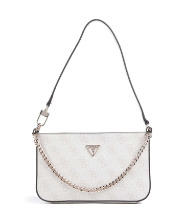 Guess Noelle Mini Axelremsväska white logo