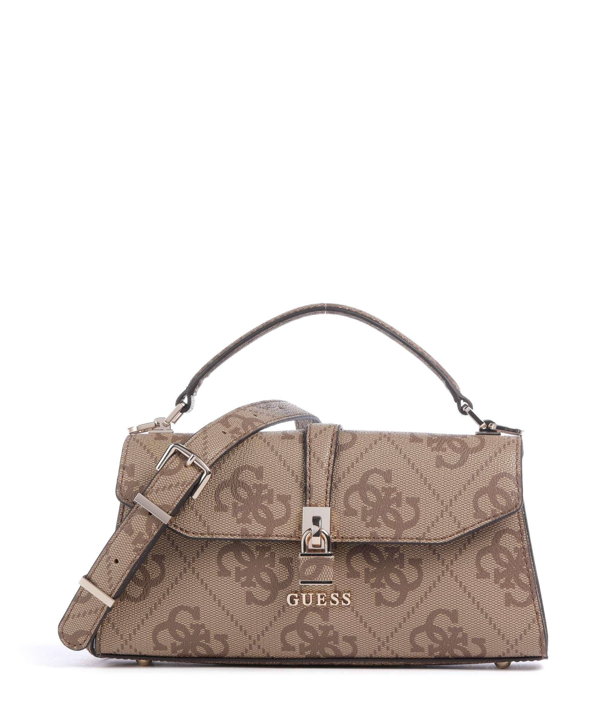 Guess Queensland Big 4G Logo Handbag latte logo