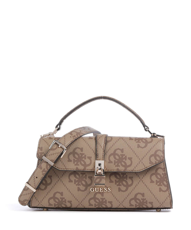 Guess Queensland Big 4G Logo Handbag latte logo