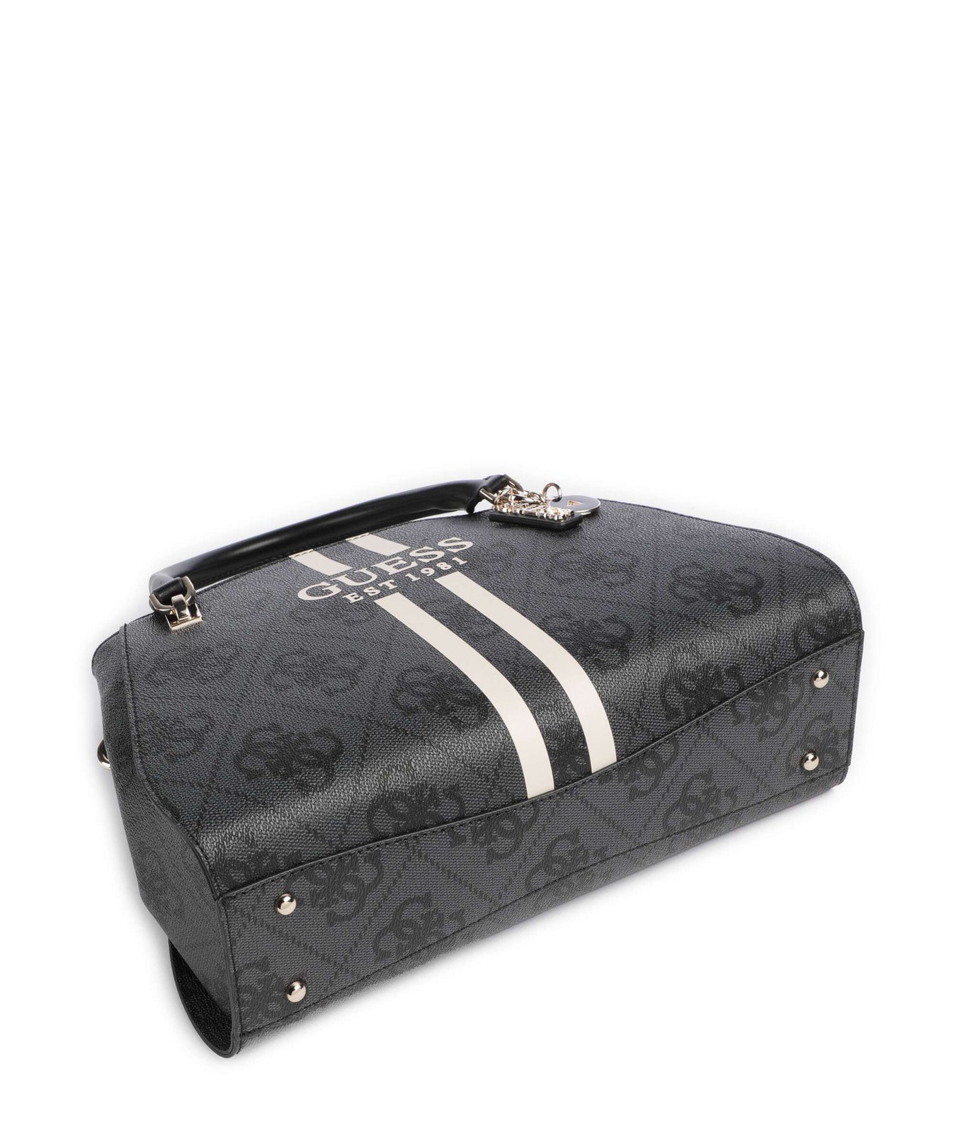 Guess Noelle 4G Logo Handbag coal logo