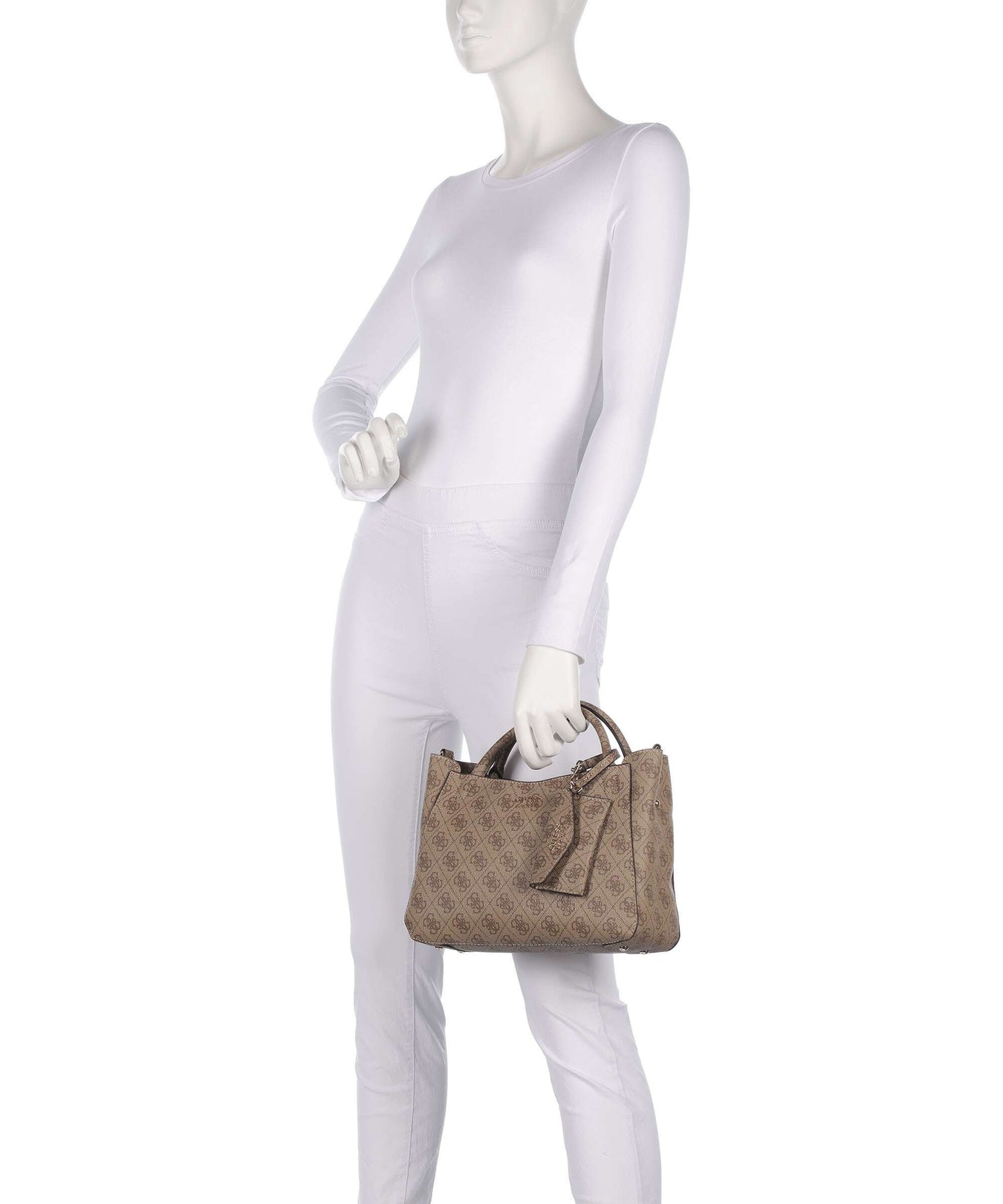 Guess Brenton Handbag latte logo