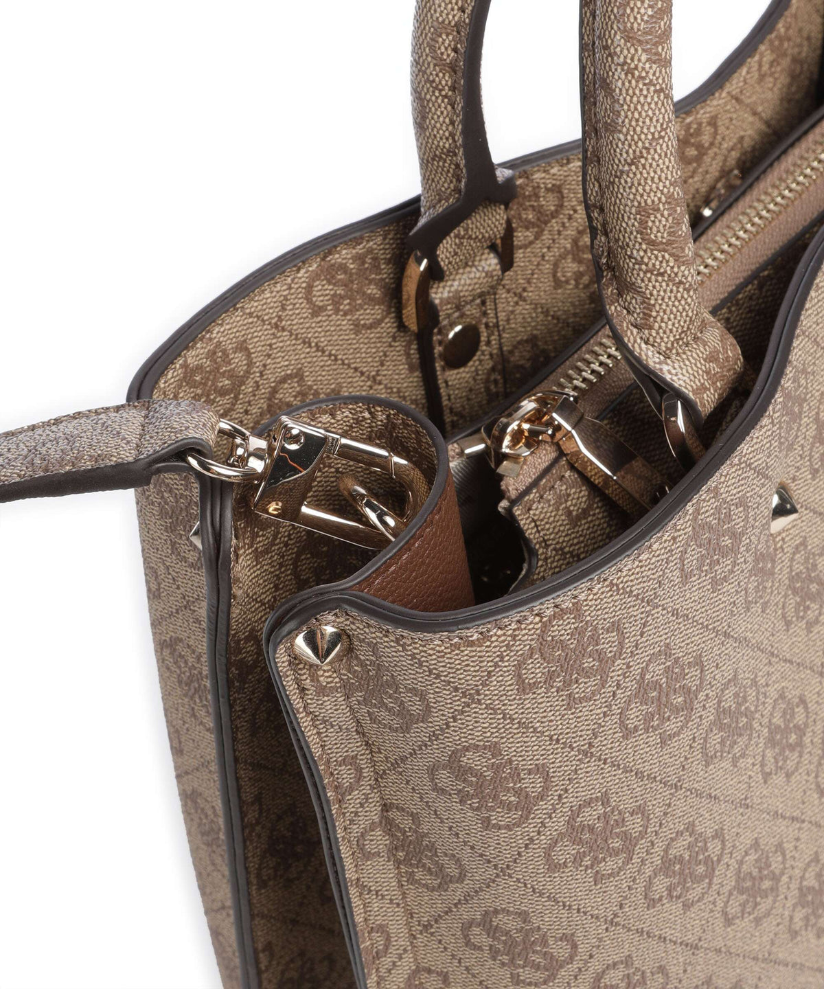 Guess Meridian Handbag latte logo