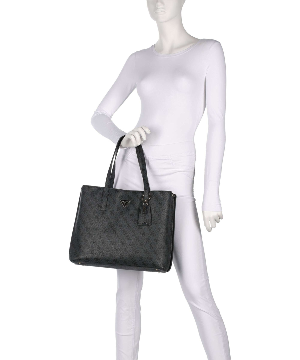 Guess Meridian Tote bag coal logo