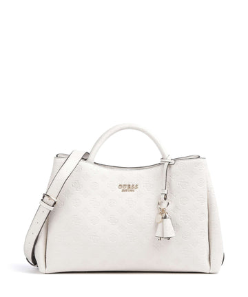 Guess Phoebe Peony Debossed Handväskor offwhite logo