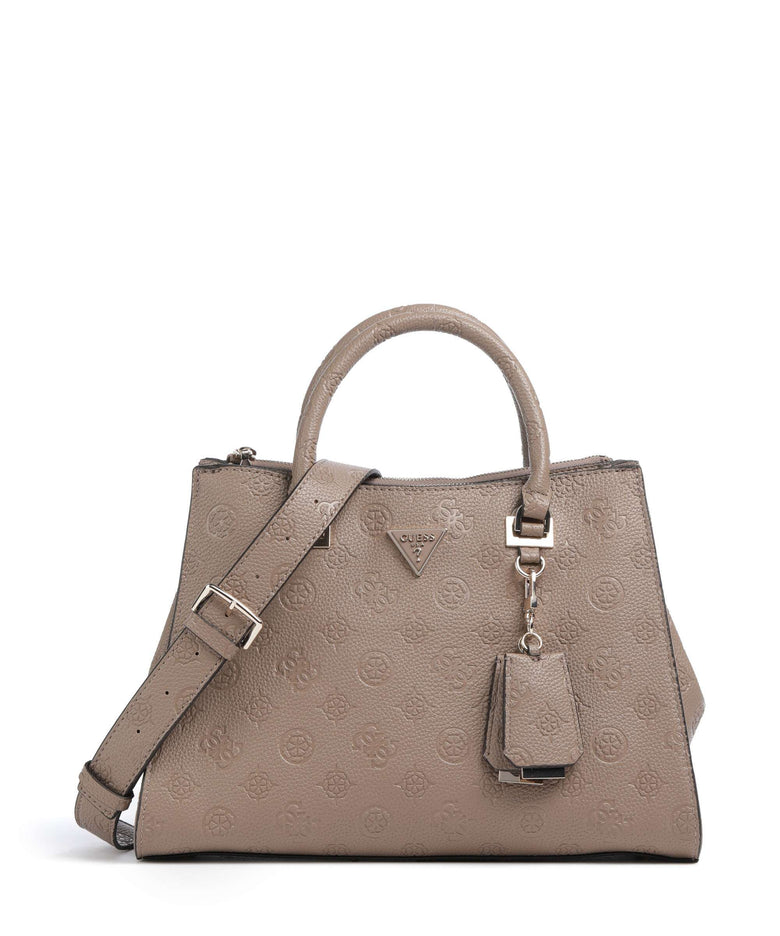Guess Cresidia Handbag dark taupe logo