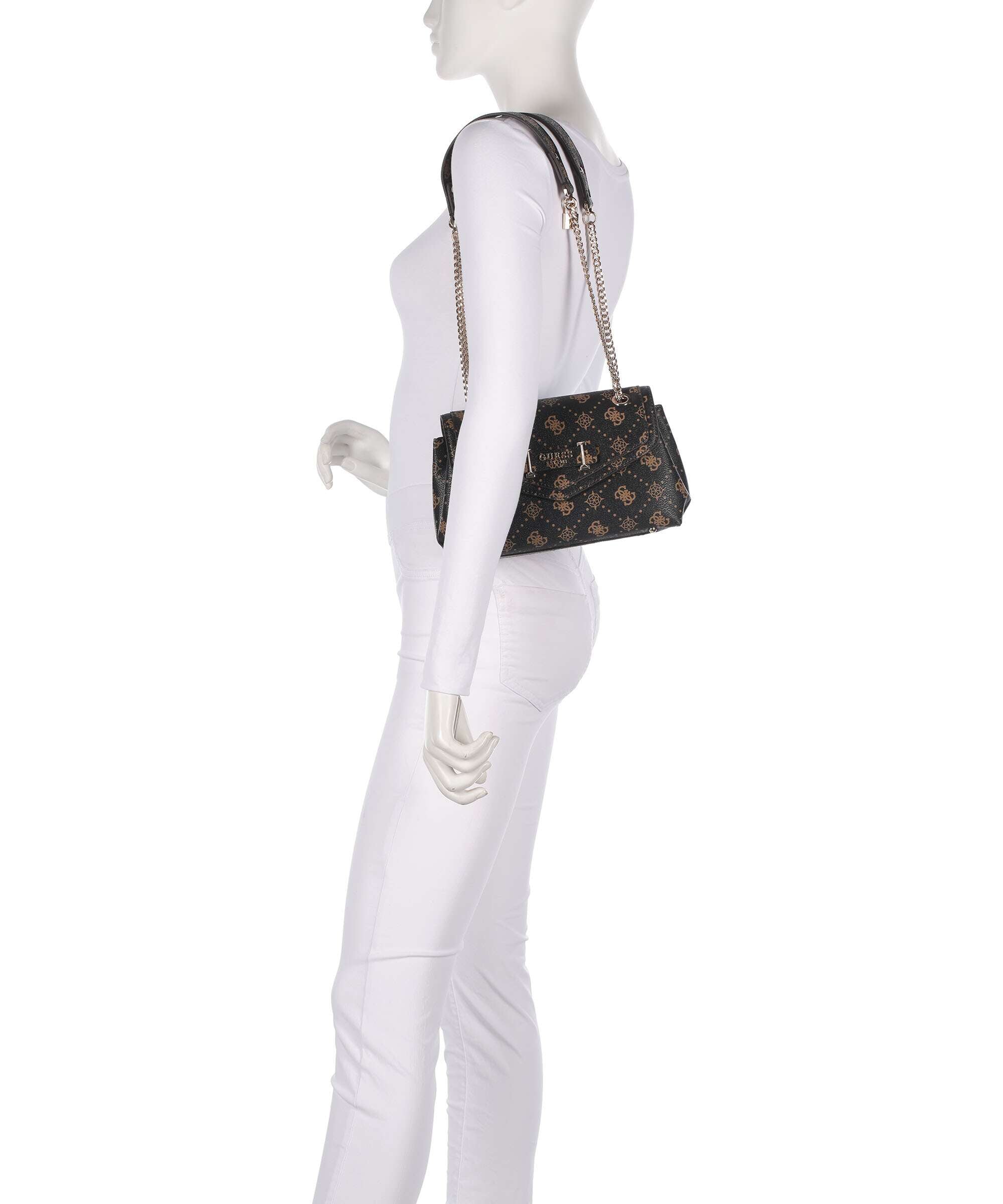 Guess Silia Shoulder bag espresso logo