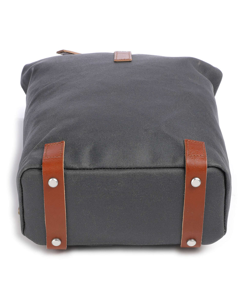 Brooks England Pickwick Cotton Canvas Small Rolltop backpack grey