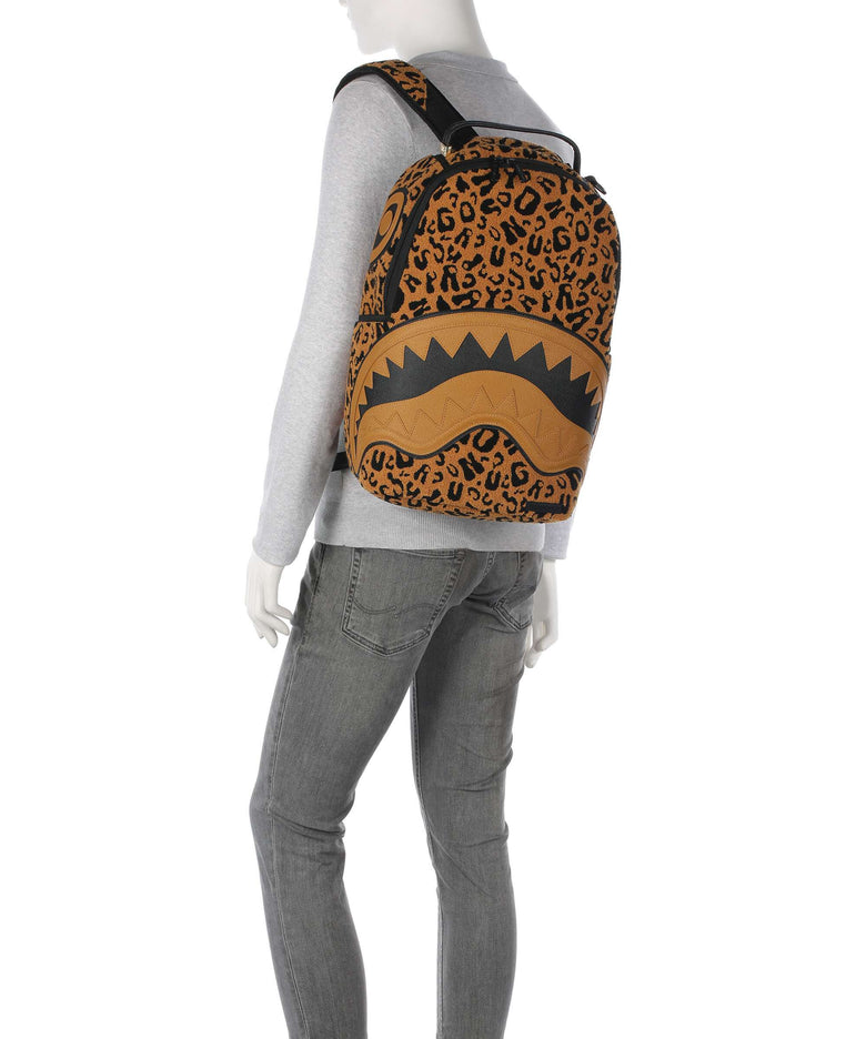 Sprayground Cheetah Chenille Backpack brown/black
