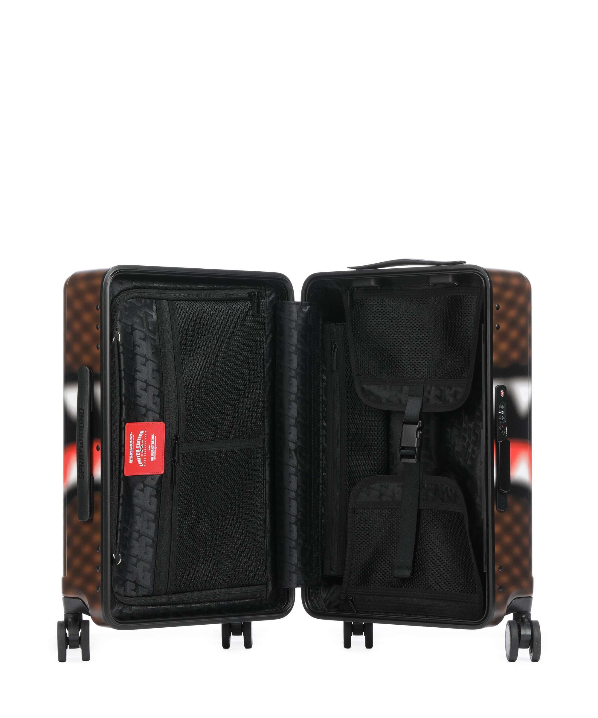 Sprayground Sharks in Paris Blur Spinner (4 wheels) brown/black