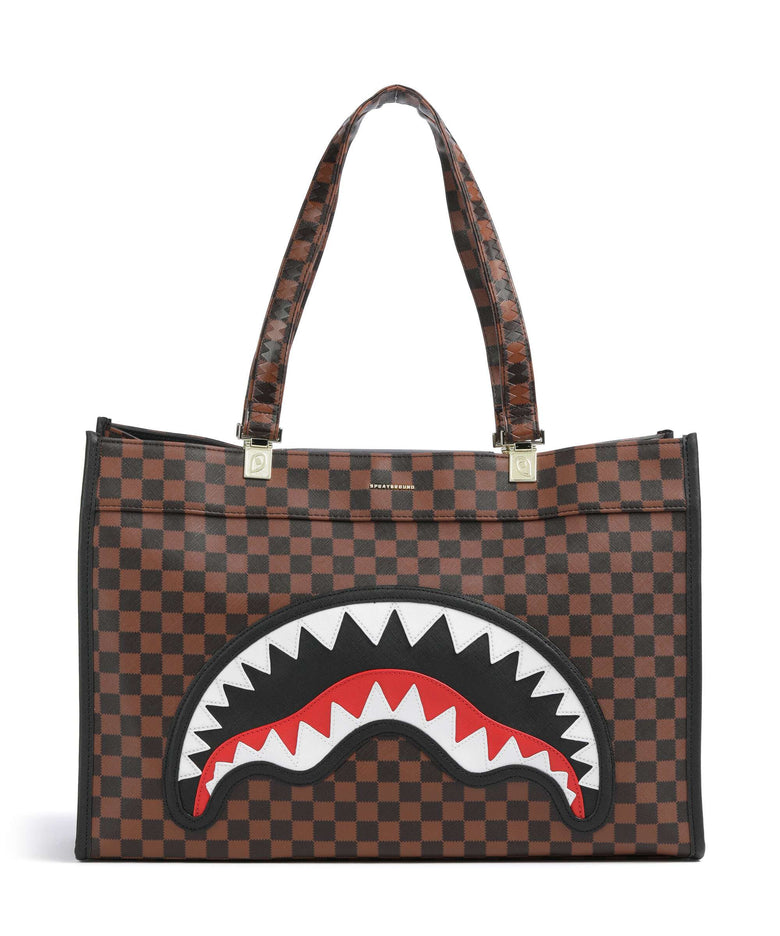 Sprayground Sawtooth Sharks in Paris Tote bag brown