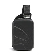 Sprayground Printed Zipper Shark Sling bag black