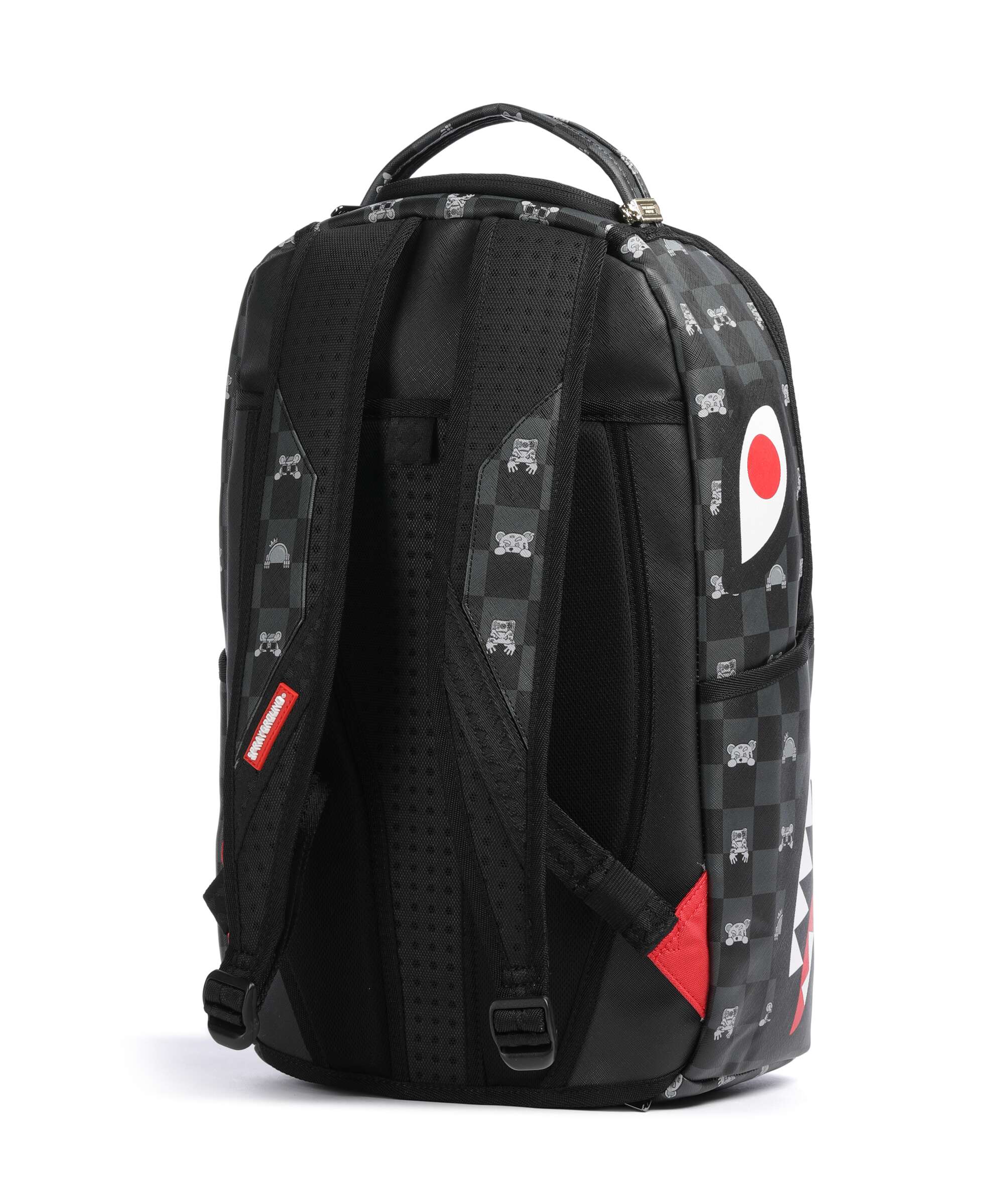 Sprayground Gray Peeking Character Check Backpack black