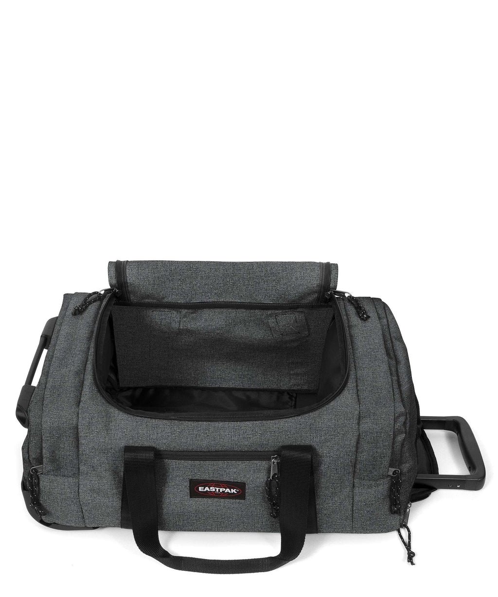 Eastpak Leatherface S + Travel bag with wheels black denim